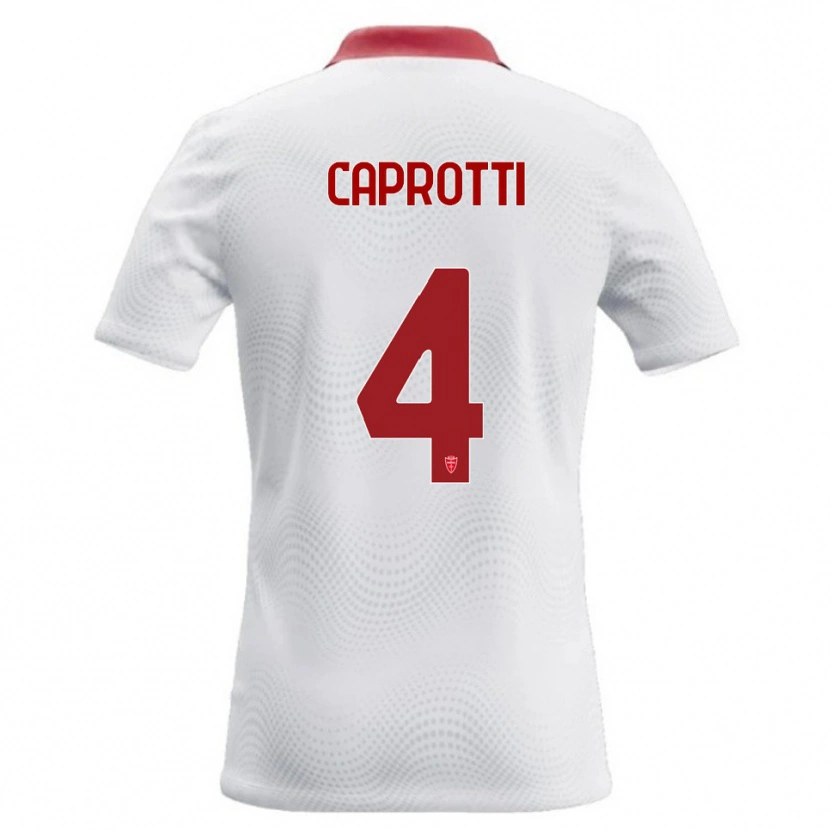 Danxen Kinder Carlo Caprotti #4 Weiß Rot Auswärtstrikot Trikot 2026/27 T-Shirt Österreich