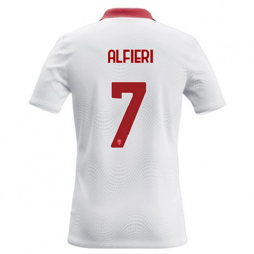 Danxen Kinder Orazio Alfieri #7 Weiß Rot Auswärtstrikot Trikot 2026/27 T-Shirt Österreich