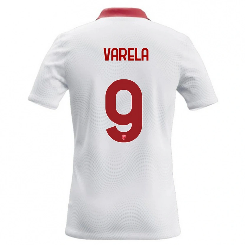 Danxen Kinder Gustavo Varela #9 Weiß Rot Auswärtstrikot Trikot 2026/27 T-Shirt Österreich