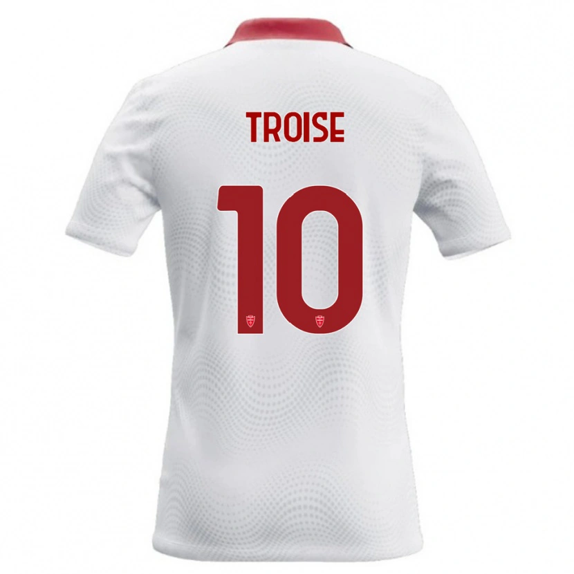 Danxen Kinder Antonio Troise #10 Weiß Rot Auswärtstrikot Trikot 2026/27 T-Shirt Österreich