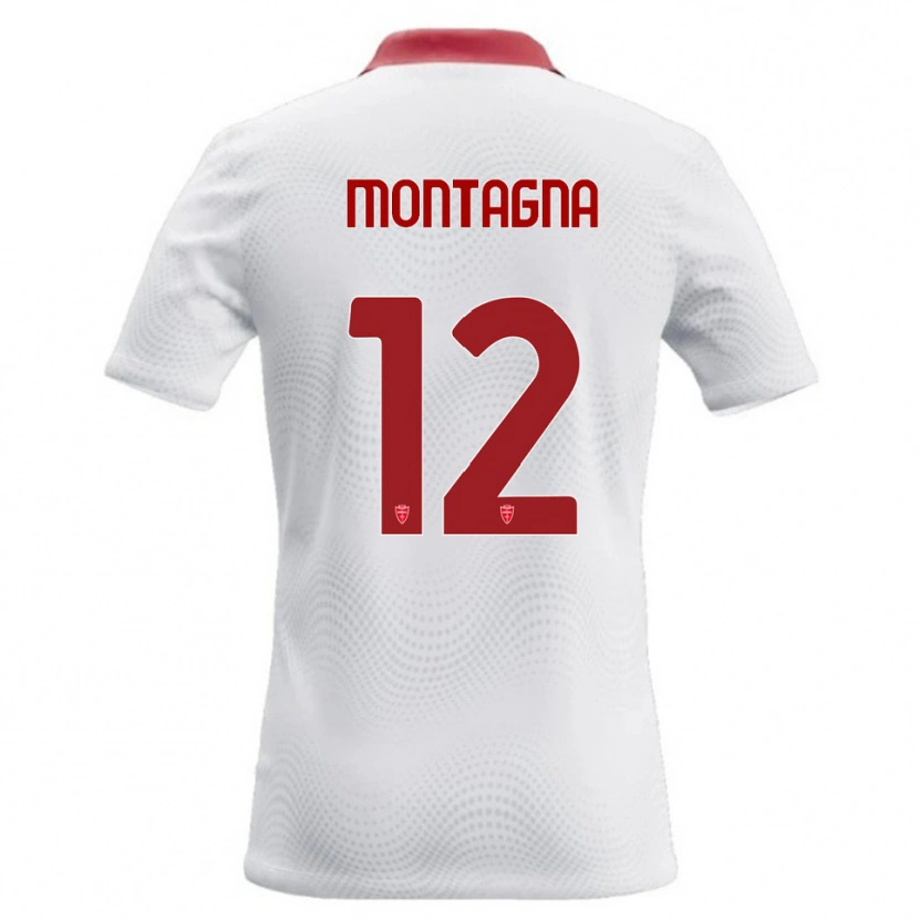 Danxen Kinder Jacopo Montagna #12 Weiß Rot Auswärtstrikot Trikot 2026/27 T-Shirt Österreich