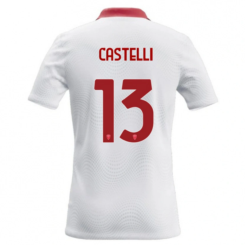 Danxen Kinder Davide Castelli #13 Weiß Rot Auswärtstrikot Trikot 2026/27 T-Shirt Österreich