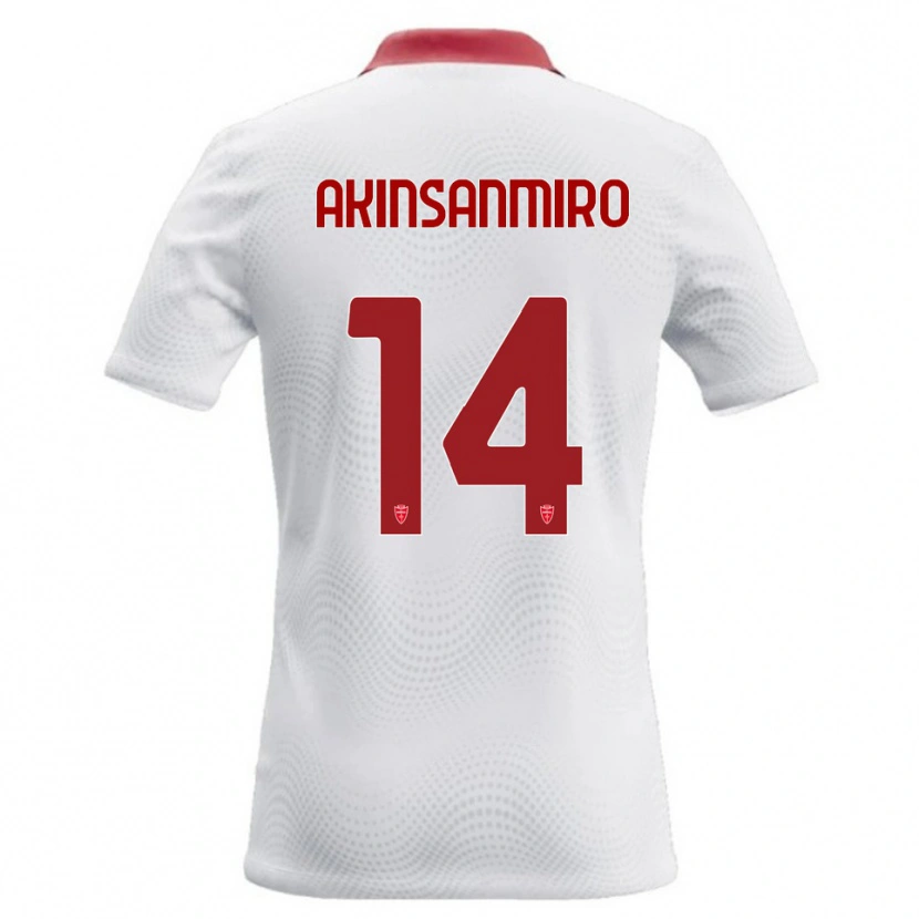 Danxen Kinder Ebenezer Akinsanmiro #14 Weiß Rot Auswärtstrikot Trikot 2026/27 T-Shirt Österreich