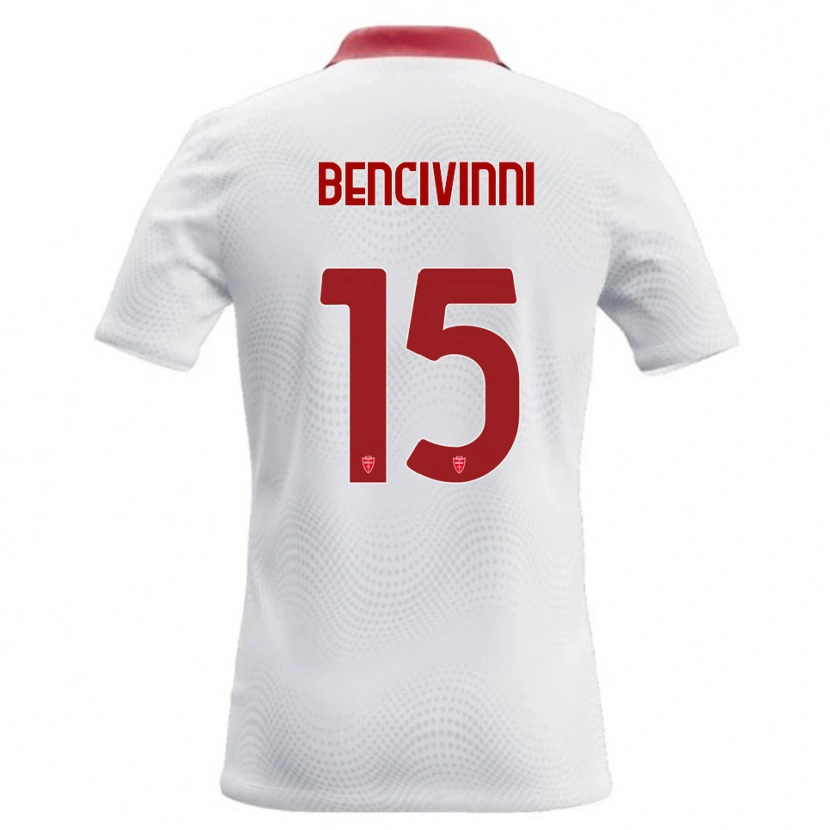 Danxen Kinder Boris Bencivinni #15 Weiß Rot Auswärtstrikot Trikot 2026/27 T-Shirt Österreich
