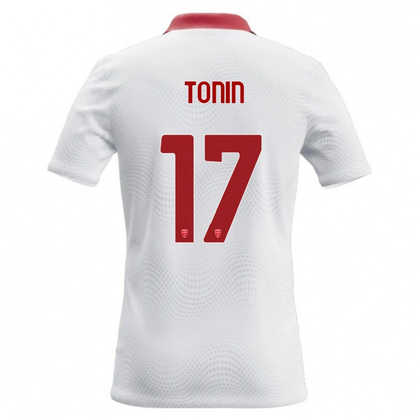 Danxen Kinder Andrea Tonin #17 Weiß Rot Auswärtstrikot Trikot 2026/27 T-Shirt Österreich