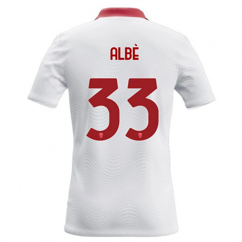 Danxen Kinder Simone Albè #33 Weiß Rot Auswärtstrikot Trikot 2026/27 T-Shirt Österreich