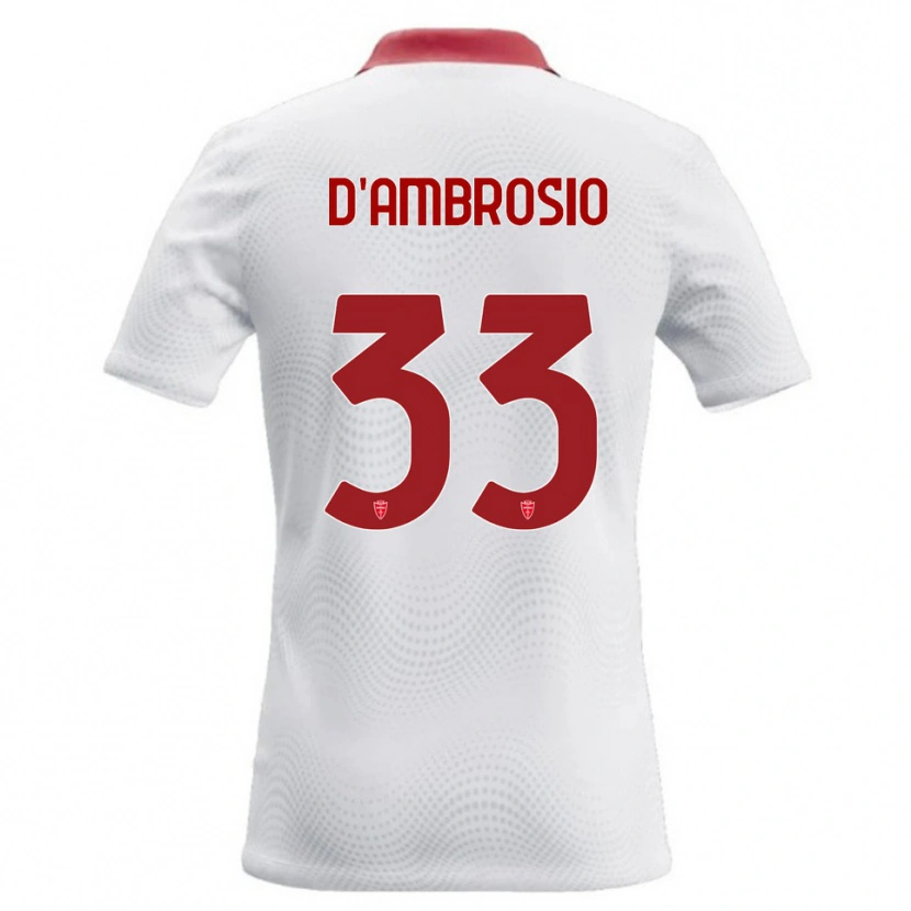 Danxen Kinder Danilo D'ambrosio #33 Weiß Rot Auswärtstrikot Trikot 2026/27 T-Shirt Österreich