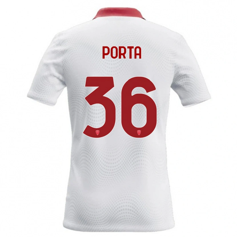 Danxen Kinder Matteo Porta #36 Weiß Rot Auswärtstrikot Trikot 2026/27 T-Shirt Österreich