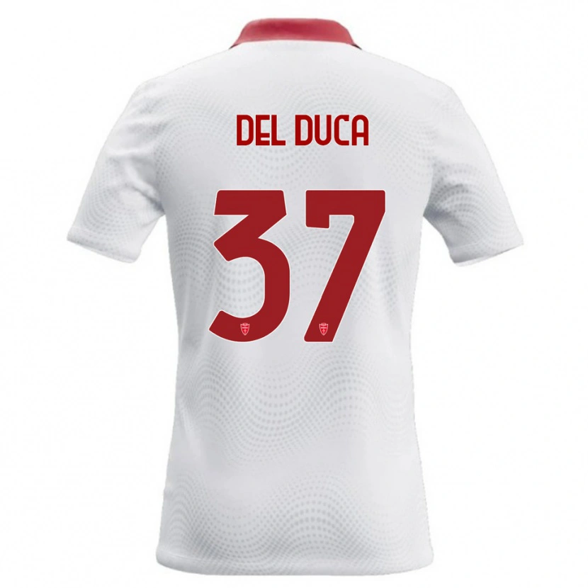 Danxen Kinder Jacopo Del Duca #37 Weiß Rot Auswärtstrikot Trikot 2026/27 T-Shirt Österreich