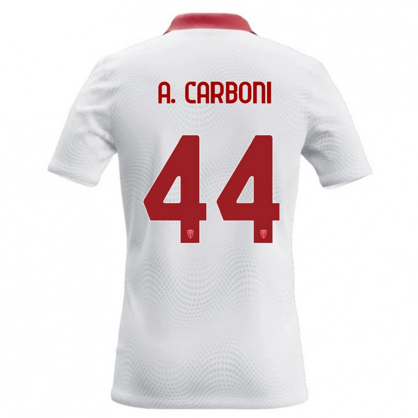 Danxen Kinder Andrea Carboni #44 Weiß Rot Auswärtstrikot Trikot 2026/27 T-Shirt Österreich