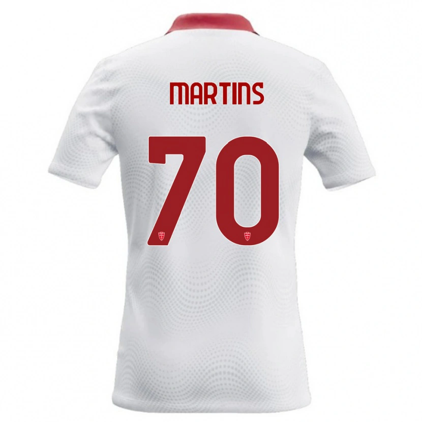 Danxen Kinder Kevin Martins #70 Weiß Rot Auswärtstrikot Trikot 2026/27 T-Shirt Österreich