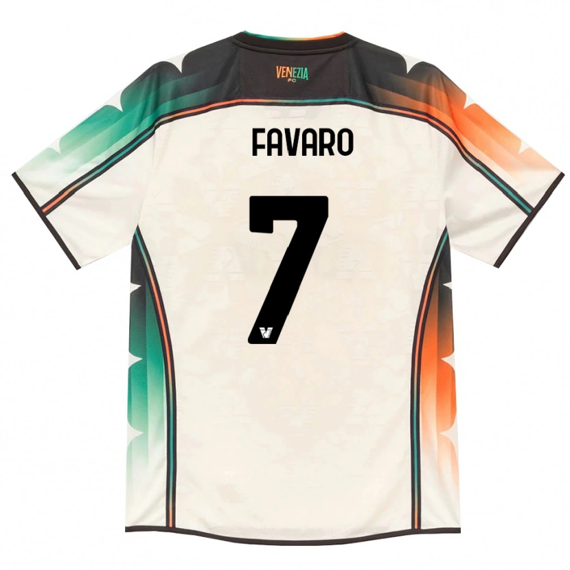 Danxen Kinder Federico Favaro #7 Oldlace Orange Grün Auswärtstrikot Trikot 2026/27 T-Shirt Österreich