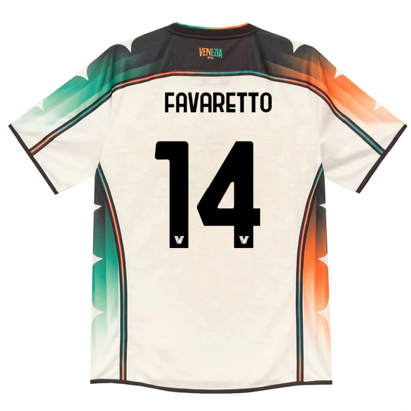 Danxen Kinder Alessio Favaretto #14 Oldlace Orange Grün Auswärtstrikot Trikot 2026/27 T-Shirt Österreich