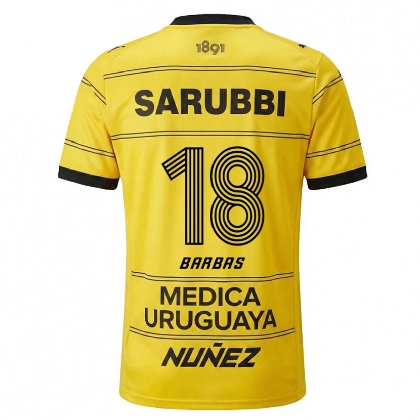 Danxen Kinder Germán Barbas #18 Gelb Schwarz Auswärtstrikot Trikot 2026/27 T-Shirt Österreich