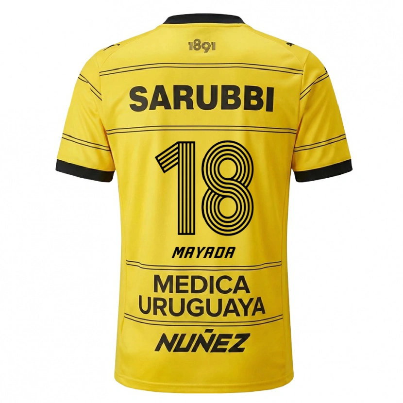 Danxen Kinder Camilo Mayada #18 Gelb Schwarz Auswärtstrikot Trikot 2026/27 T-Shirt Österreich