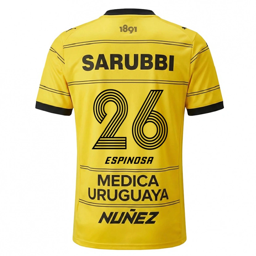 Danxen Kinder Thiago Espinosa #26 Gelb Schwarz Auswärtstrikot Trikot 2026/27 T-Shirt Österreich