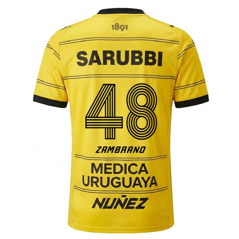 Danxen Kinder Carlos Zambrano #48 Gelb Schwarz Auswärtstrikot Trikot 2026/27 T-Shirt Österreich