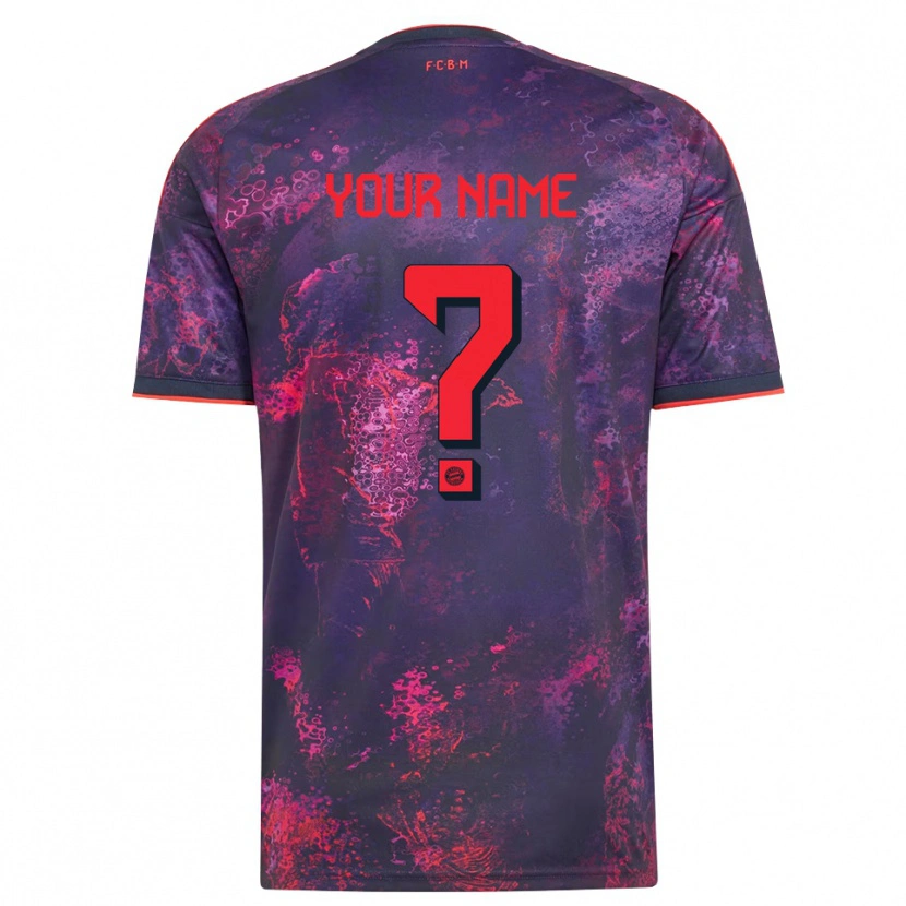 Danxen Kinder Ihren Namen #0 Lila Rot Ausweichtrikot Trikot 2026/27 T-Shirt Österreich