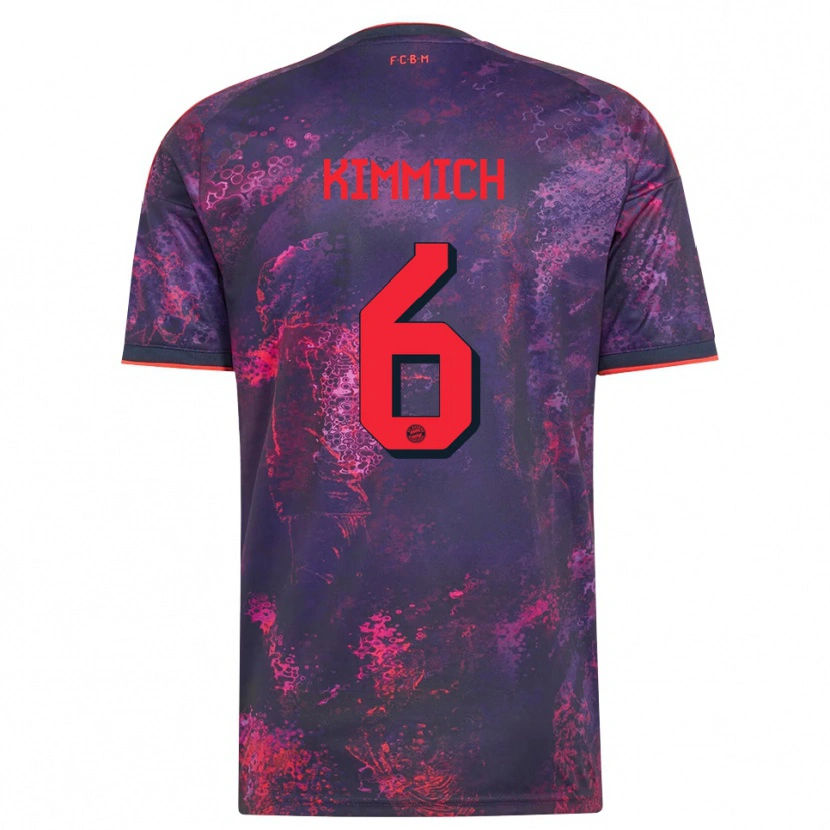 Danxen Kinder Joshua Kimmich #6 Lila Rot Ausweichtrikot Trikot 2026/27 T-Shirt Österreich