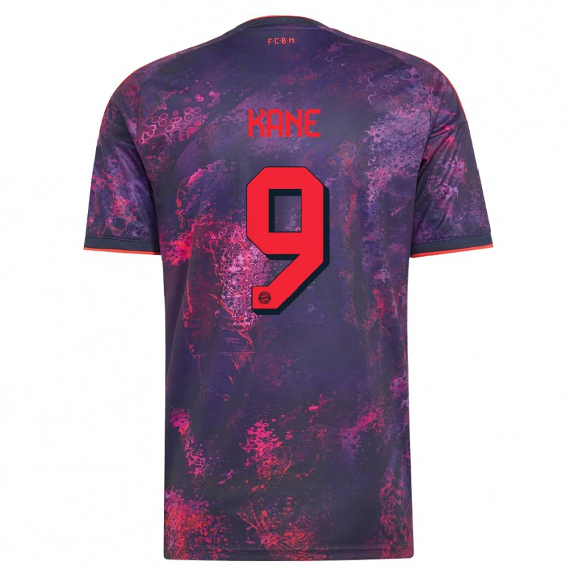 Danxen Kinder Harry Kane #9 Lila Rot Ausweichtrikot Trikot 2026/27 T-Shirt Österreich