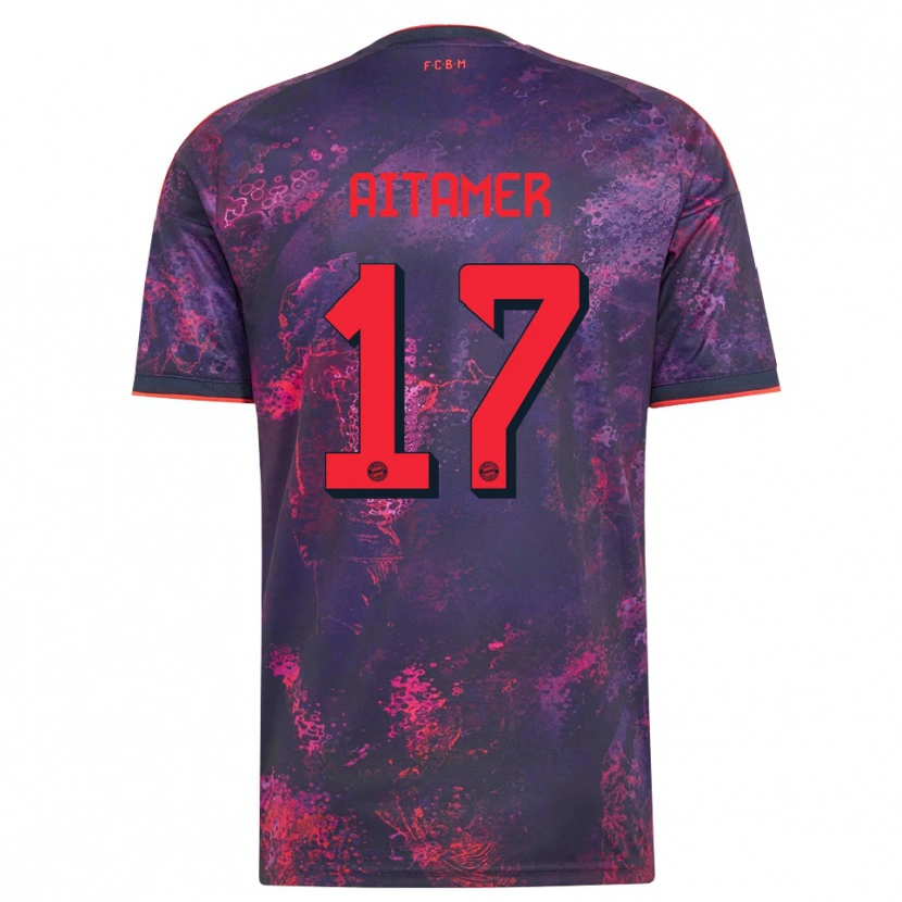 Danxen Kinder Younes Aitamer #17 Lila Rot Ausweichtrikot Trikot 2026/27 T-Shirt Österreich