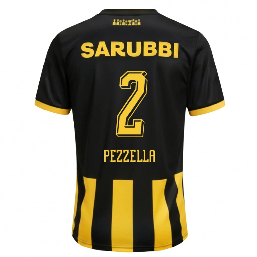 Danxen Herren Germán Pezzella #2 Schwarz Gelb Heimtrikot Trikot 2026/27 T-Shirt Österreich