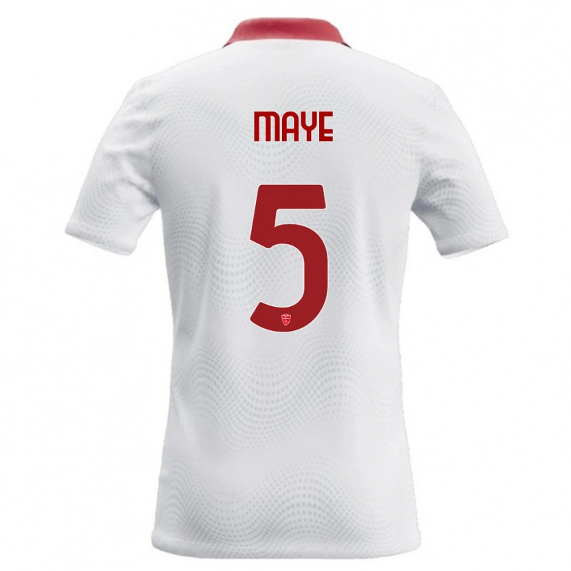 Danxen Herren Yvan Maye #5 Weiß Rot Auswärtstrikot Trikot 2026/27 T-Shirt Österreich
