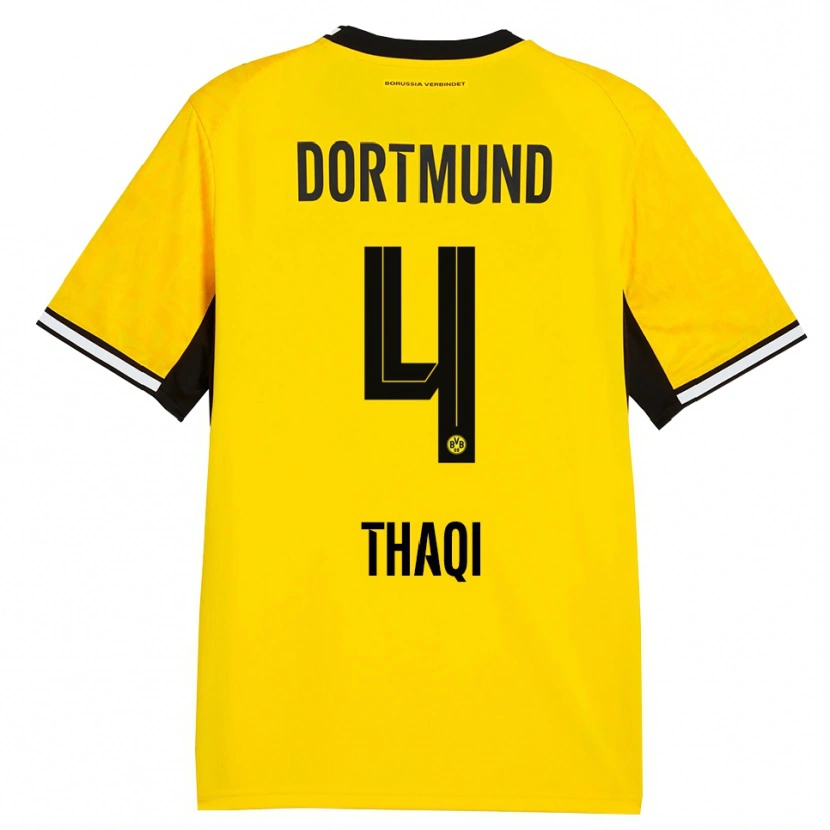 Danxen Herren Albin Thaqi #4 Gelb Schwarz Weiß Heimtrikot Trikot 2026/27 T-Shirt Österreich