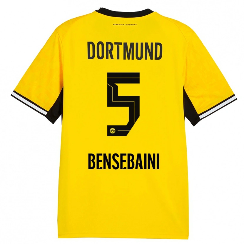 Danxen Herren Ramy Bensebaini #5 Gelb Schwarz Weiß Heimtrikot Trikot 2026/27 T-Shirt Österreich