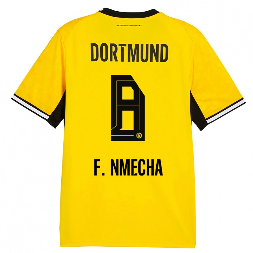 Danxen Herren Felix Nmecha #8 Gelb Schwarz Weiß Heimtrikot Trikot 2026/27 T-Shirt Österreich