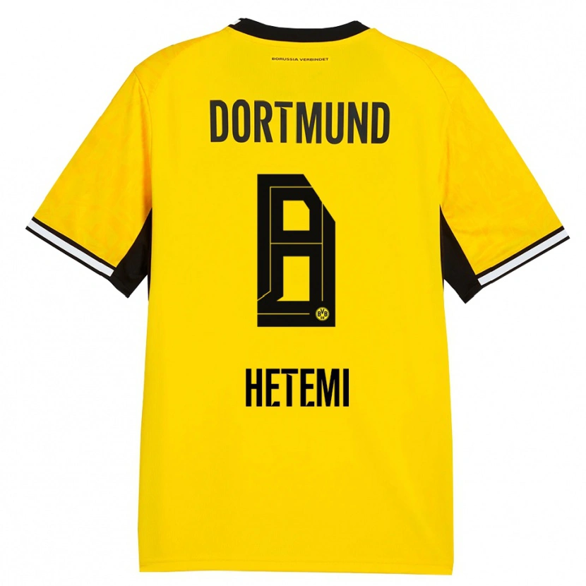 Danxen Herren Rilind Hetemi #8 Gelb Schwarz Weiß Heimtrikot Trikot 2026/27 T-Shirt Österreich