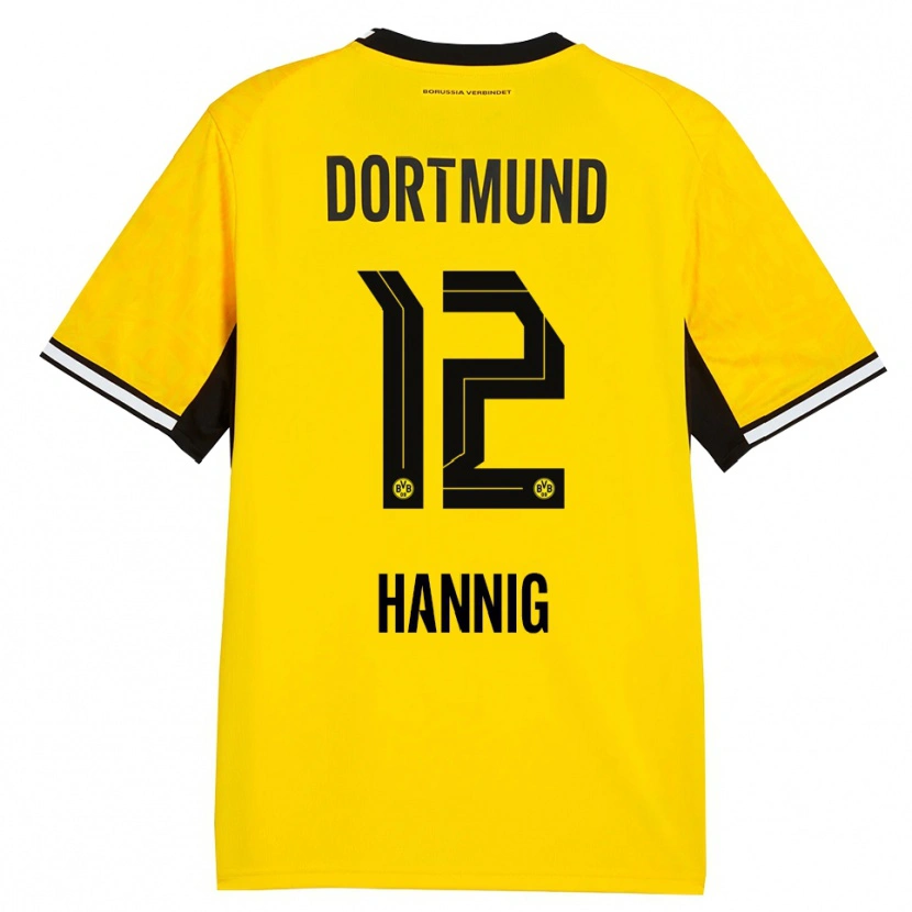 Danxen Herren Paul Hannig #12 Gelb Schwarz Weiß Heimtrikot Trikot 2026/27 T-Shirt Österreich