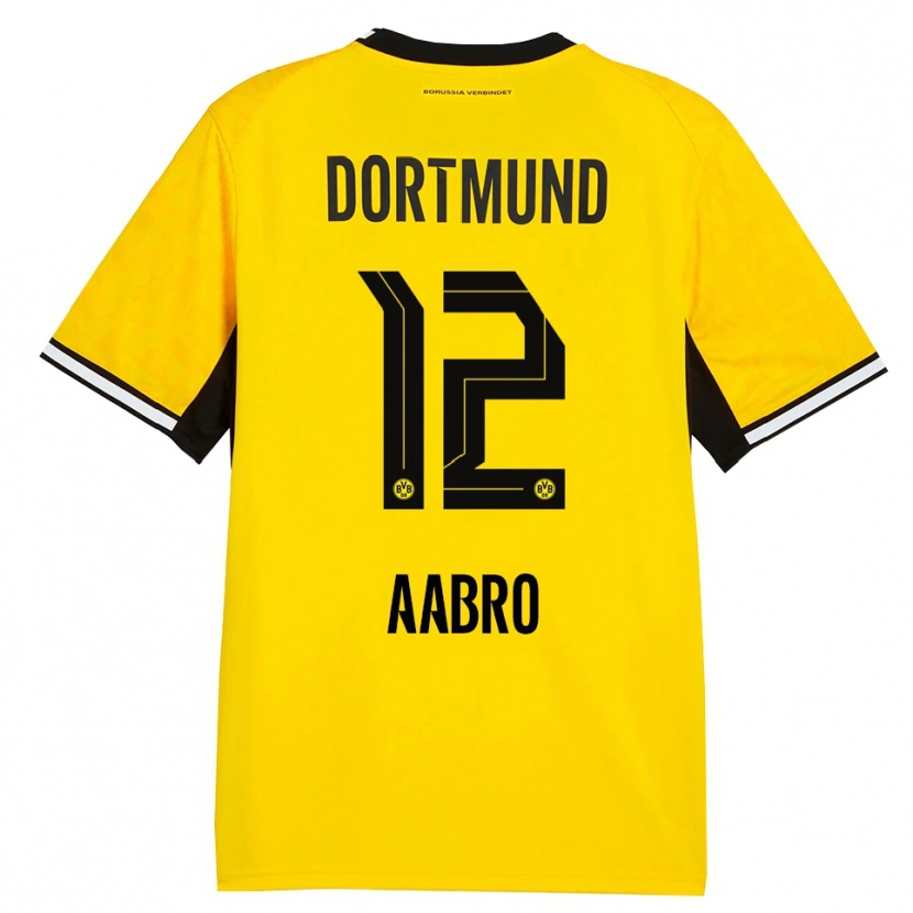 Danxen Herren Gustav Aabro #12 Gelb Schwarz Weiß Heimtrikot Trikot 2026/27 T-Shirt Österreich