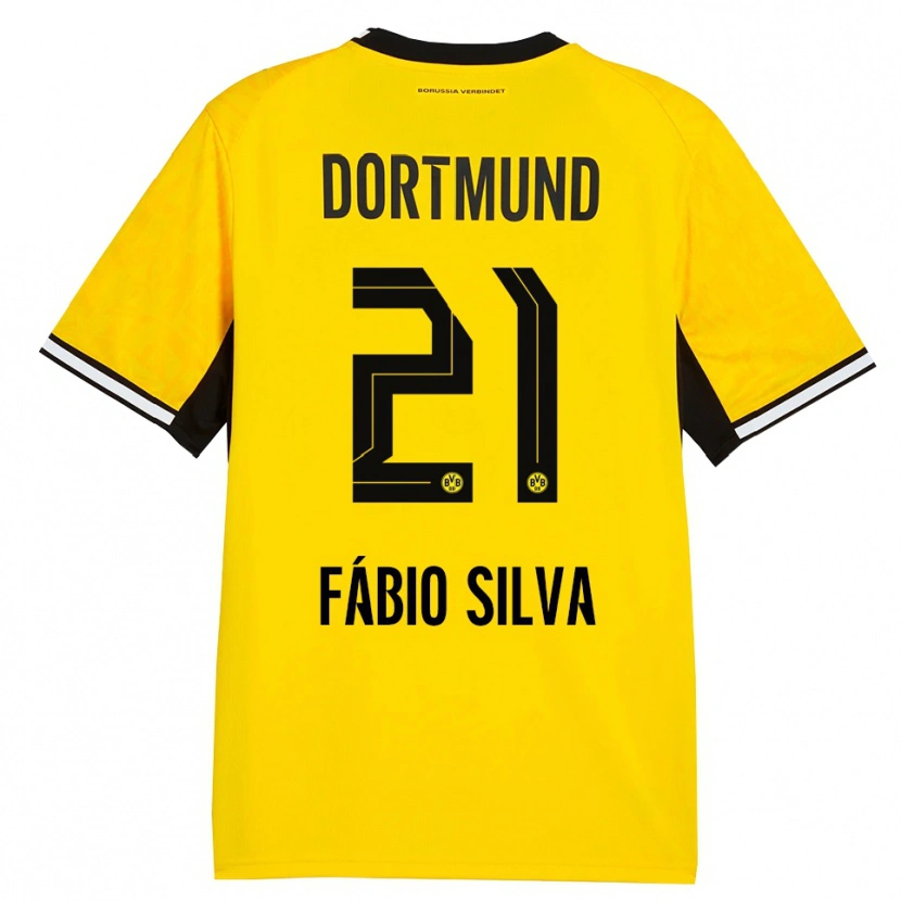 Danxen Herren Fábio Silva #21 Gelb Schwarz Weiß Heimtrikot Trikot 2026/27 T-Shirt Österreich