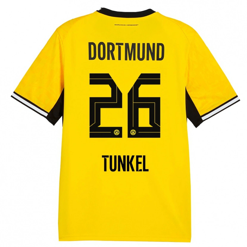 Danxen Herren Janis Tunkel #26 Gelb Schwarz Weiß Heimtrikot Trikot 2026/27 T-Shirt Österreich