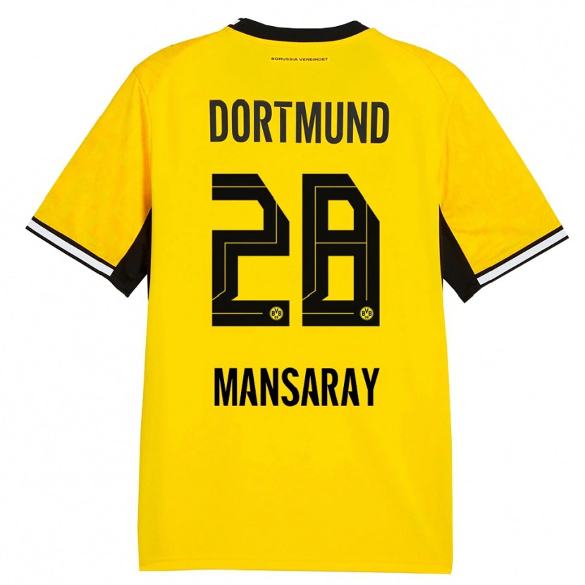 Danxen Herren Ismael Mansaray #28 Gelb Schwarz Weiß Heimtrikot Trikot 2026/27 T-Shirt Österreich
