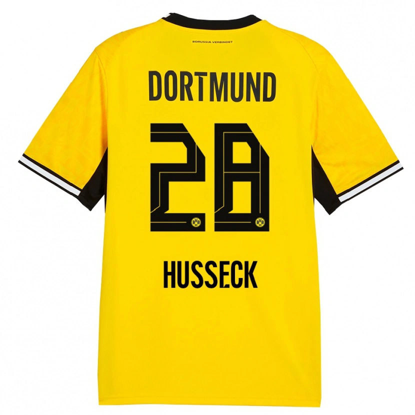 Danxen Herren Jonah Husseck #28 Gelb Schwarz Weiß Heimtrikot Trikot 2026/27 T-Shirt Österreich