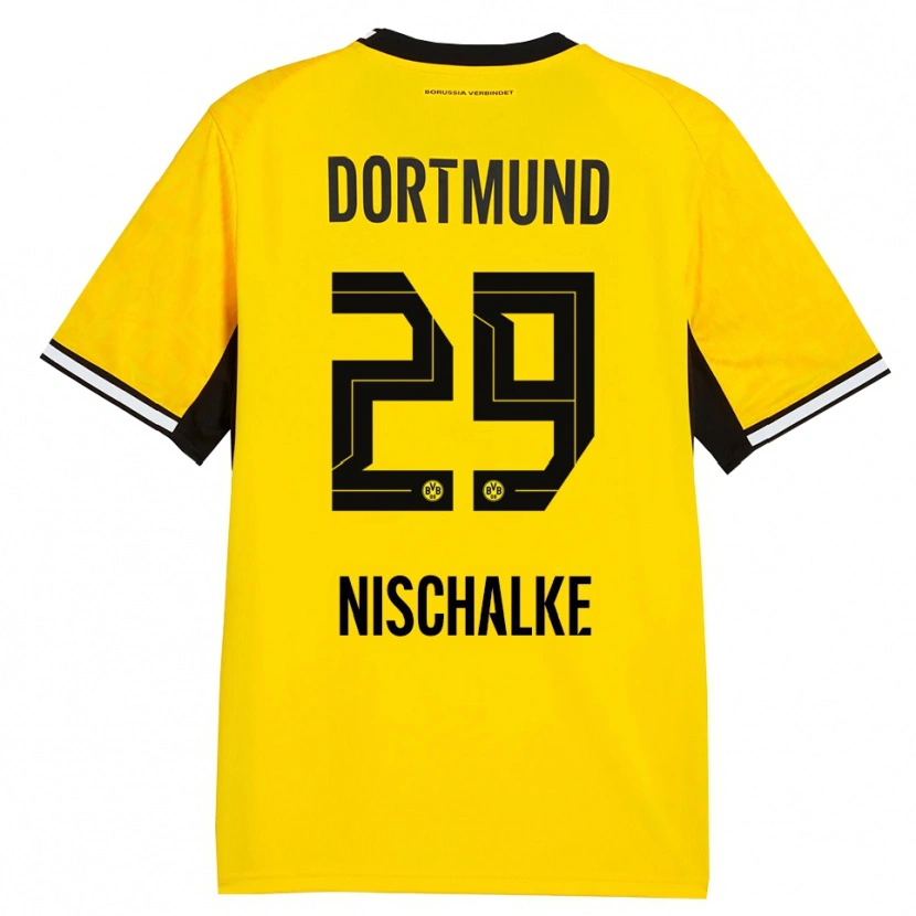 Danxen Herren Jermain Nischalke #29 Gelb Schwarz Weiß Heimtrikot Trikot 2026/27 T-Shirt Österreich