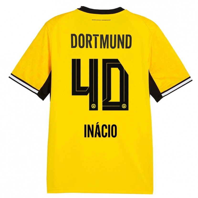 Danxen Herren Samuele Inácio #40 Gelb Schwarz Weiß Heimtrikot Trikot 2026/27 T-Shirt Österreich