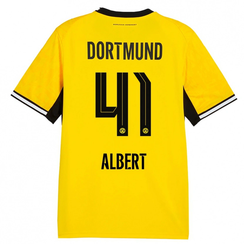 Danxen Herren Mathis Albert #41 Gelb Schwarz Weiß Heimtrikot Trikot 2026/27 T-Shirt Österreich