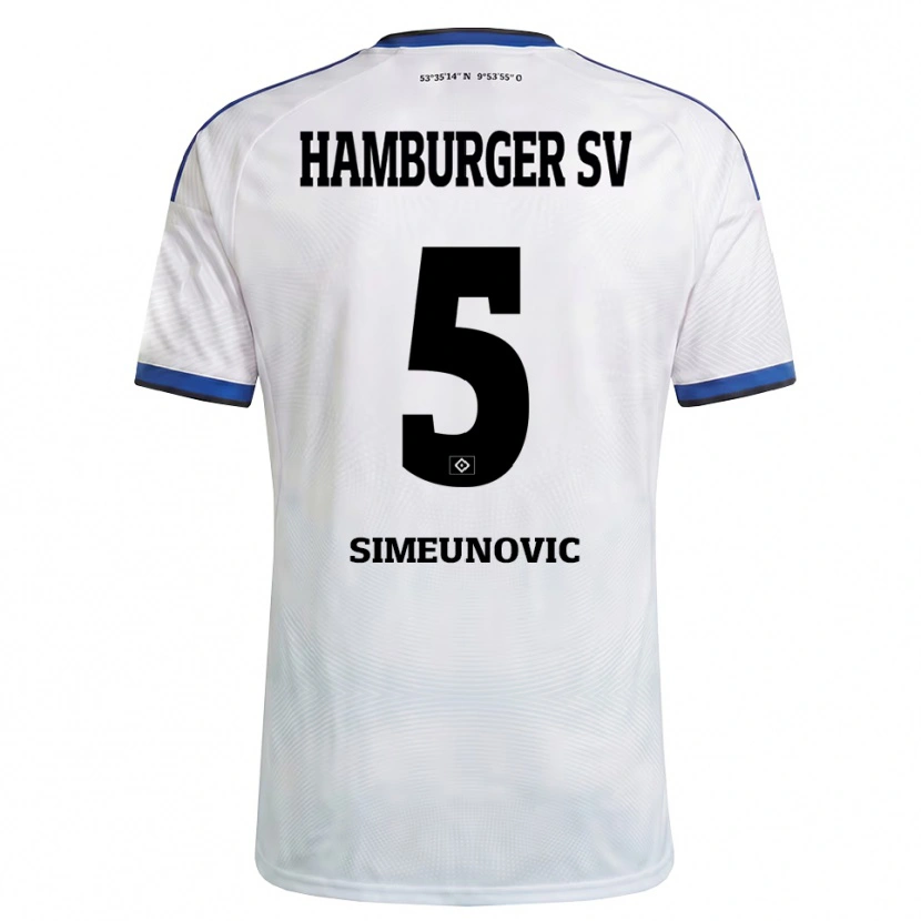 Danxen Herren Denis Simeunovic #5 Weiß Schwarz Blau Heimtrikot Trikot 2026/27 T-Shirt Österreich