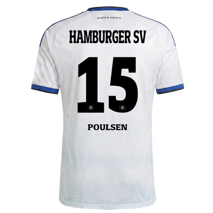 Danxen Herren Yussuf Poulsen #15 Weiß Schwarz Blau Heimtrikot Trikot 2026/27 T-Shirt Österreich