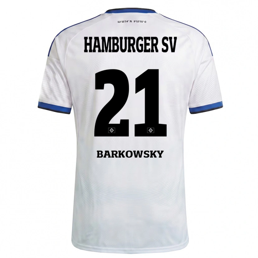 Danxen Herren Finn Barkowsky #21 Weiß Schwarz Blau Heimtrikot Trikot 2026/27 T-Shirt Österreich