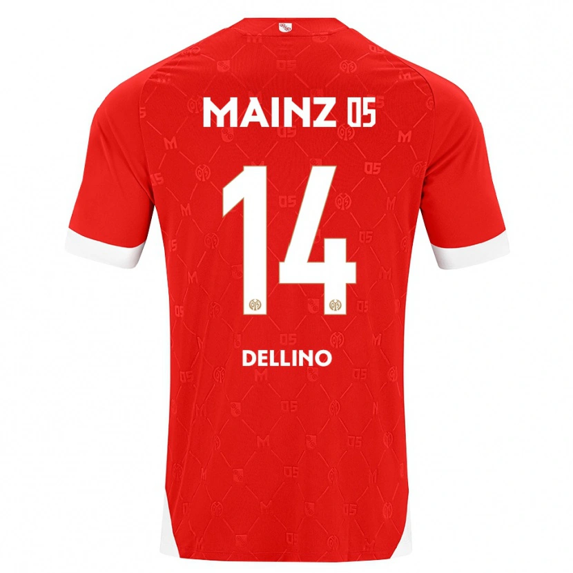 Danxen Herren Luca Dellino #14 Rot Weiß Heimtrikot Trikot 2026/27 T-Shirt Österreich