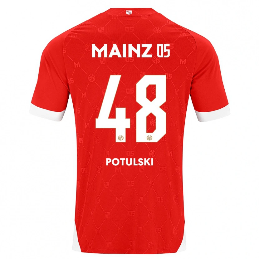 Danxen Herren Kacper Potulski #48 Rot Weiß Heimtrikot Trikot 2026/27 T-Shirt Österreich