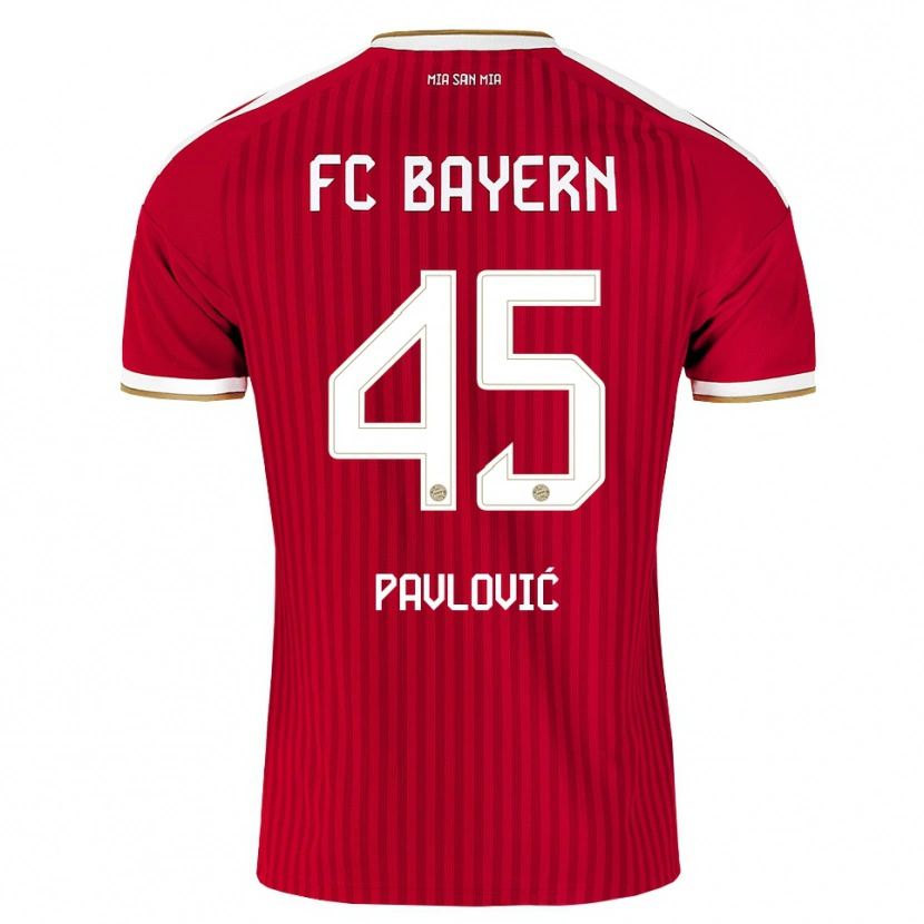 Danxen Herren Aleksandar Pavlovic #45 Rot Weiß Blau Heimtrikot Trikot 2026/27 T-Shirt Österreich