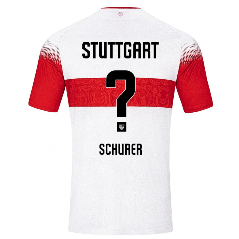 Danxen Herren Leon Schürer #0 Weiß Rot Gelb Heimtrikot Trikot 2026/27 T-Shirt Österreich