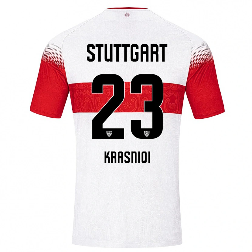 Danxen Herren Elton Krasniqi #23 Weiß Rot Gelb Heimtrikot Trikot 2026/27 T-Shirt Österreich