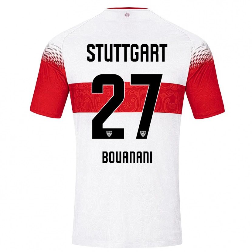 Danxen Herren Badredine Bouanani #27 Weiß Rot Gelb Heimtrikot Trikot 2026/27 T-Shirt Österreich