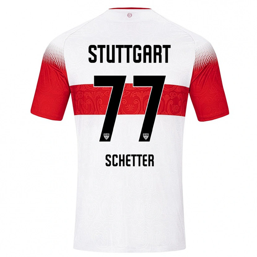 Danxen Herren Leonie Schetter #77 Weiß Rot Gelb Heimtrikot Trikot 2026/27 T-Shirt Österreich